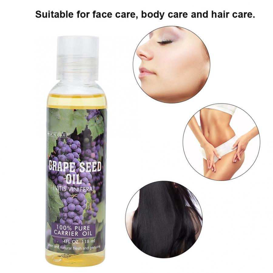 Pure Essential Oil Natural Massage Spa Body Relieve Stress Grape Seed Carrier Oil Moisturiser Skin Care Oils 118ml