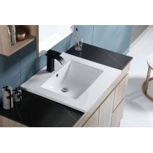 Rectangular thin edge ceramic bathroom vanity basin