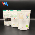 White Kraft Paper Stand Up Zip-lock Packaging Bags