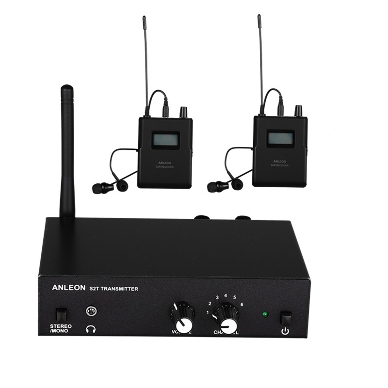 For ANLEON S2 UHF Stereo Wireless Monitor System 670-680MHZ Professional Digital Stage In-Ear Monitor System 2 Receivers