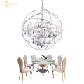 Classic Crystal Chandeliers Lighting Orb LED Candle Creative Lustre Light Fixture for Living Room Bedroom Dining Room Villa