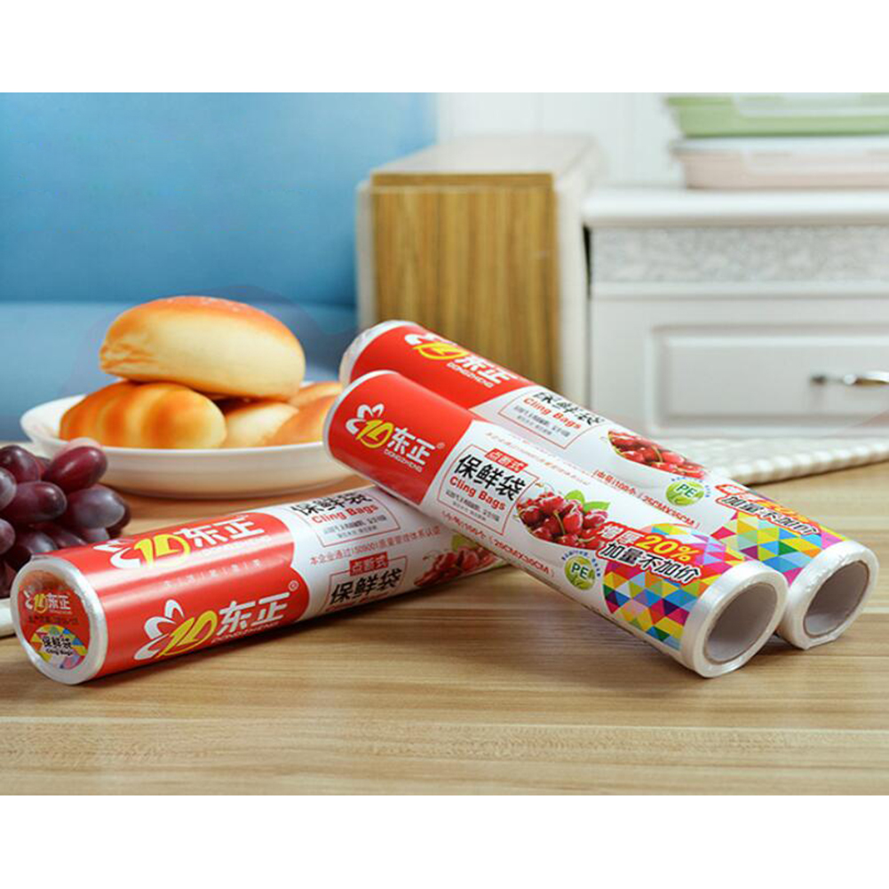 1 Roll Food Saver Plastic Bag Thickened Saran Wrap Vacuum Sealer General Food Storage Preservation Bags Packaging Film