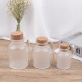 1PCS Empty 100g 200g 300g Powder Plastic Bottle Bath Salt Jar with Wood Cork & Wooden Spoon New