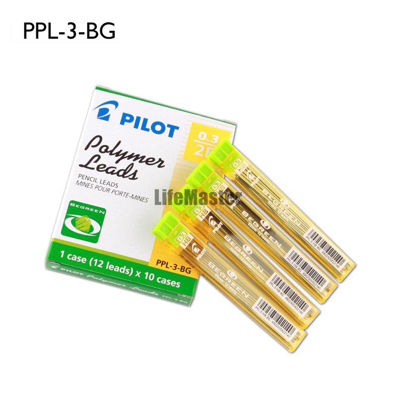 LifeMaster PILOT Polymer Lead 10 Tubes/lot Mechanical Pencil Refills 0.3 mm/0.5 mm/0.7 mm 60mm 2B/HB PPL-3/5/7