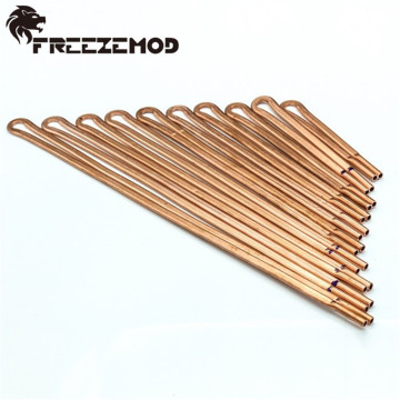 2pcs Freezemod Flat Copper Pipe OD4.5MM Loop T2 Pure Copper Tube Heatsink For Laptop Water Cooling Refit 10/20/25/30CM Notebook