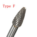 Type A C D F G 6*8MM Head Tungsten Carbide Rotary Tool Point Burr Die Grinder Abrasive Tools Drill Milling Carving Bit Tools