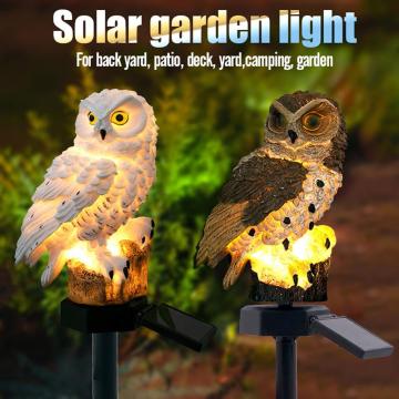 Cute Owl Shape Solar Power Waterproof LED Night Light Outdoor Home Garden Pathway Decor Owl Solar Power Lawn Lamp Garden Light