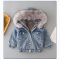 2020 Fashion Cotton Winter Denim Coat New Baby Girl Clothes Hoodies Zipper Warm Outwear Windbreaker For Girl Clothes 1 to 6 Age