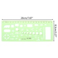Plastic Ruler Geometric Template Ruler Stencil Measuring Patchwork Tool For Electrician Formwork