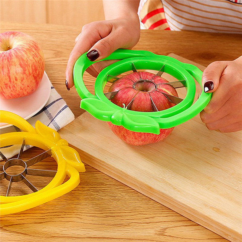 Apple Shape Stainless Steel Blade Apple Slicer Pear Fruit Divider Tool Apple Peeler Slicer Vegetable Cutter Kitchen Tool