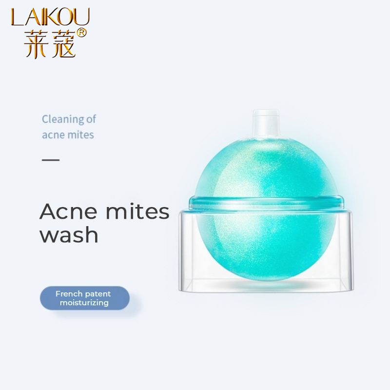 LAIKOU Amino Acid Gilt Jelly Net Mite Face Wash Facial Cleanser Globular Black Head Remove Oil-control Deep Cleansing Care Wash