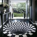Vortex Illusion Rug 3D Vortex Illusion Rug Swirl Print Optical Illusion Areas Rug Carpet Floor Pad Non-slip Doormat Mats