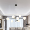 Nordic Bean Copper Chandelier Lighting Modern Glass Ball Chandelier Lamp For Living Room/Bedroom Decor Light FIxture