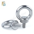 DIN580 M3 M4 M5 M6 M8 M10 M12 Eye Bolt 304 Stainless Steel Marine Lifting Eye Screws Ring Loop Hole for Cable Rope Eyebolt