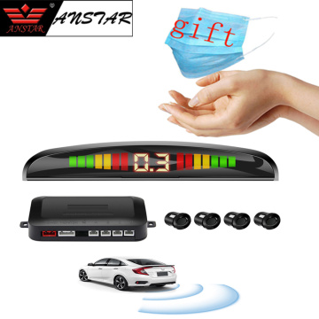 Car Auto Parktronic LED Display Parking Sensor with 4 Sensors Backup Radar Monitor Reverse Detector System