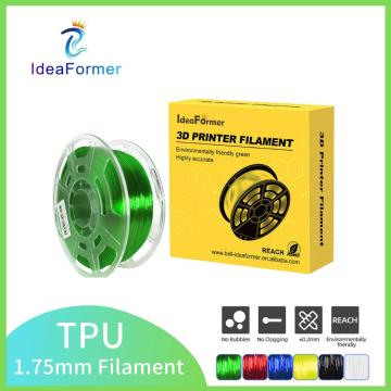 Ideaformer TPU Filament 0.8KG 1.75mm Rubber Flexible Consumables Multicolor Transparent Spool Elastic 3D Printer Print filamento