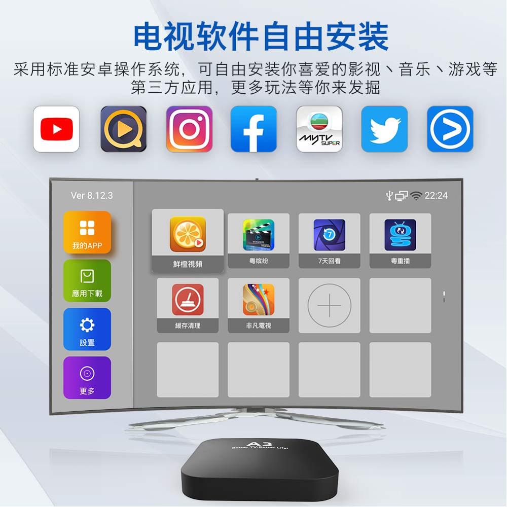 Chinese TV BOX A3 TV BOX BTV HTV 6 HTV HTV6 BOX FUNTV HongKong Taiwan HD Channels Android IPTV live Streaming Box