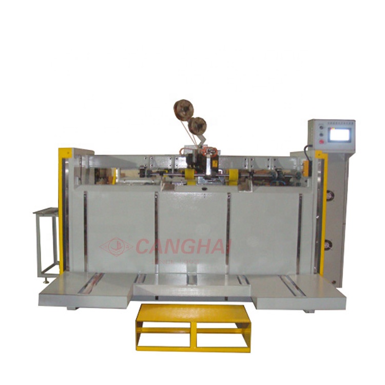 Semi-automatic two pieces stitching machine for carton box2
