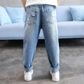 hot sale boys jeans 4-13 years old washed hole Korean pants for baby boys summer jeans kids Leisure boys clothes teenager