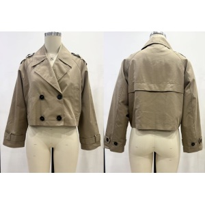 Women's Short Jacket Beige Color Trendy Style