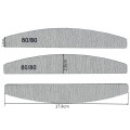 50Pcs/Pack Zebra Curve Nail Files 80/80 Grit Double Sided Gray Buffer Block Files UV Gel Salon DIY Beauty Nails Care Tools