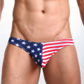 American Flag Man Sexy Cotton Mini Briefs Underwear Gay Bulge Enhancing Penis Pouch Panties Ropa Interior Masculina