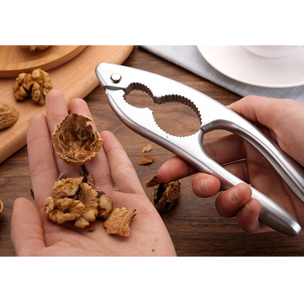 Multifunctional Aluminum Alloy Nutcracker Walnut Clip Nut Pliers Clip Portable Walnut Sheller Nut Crackers Tool