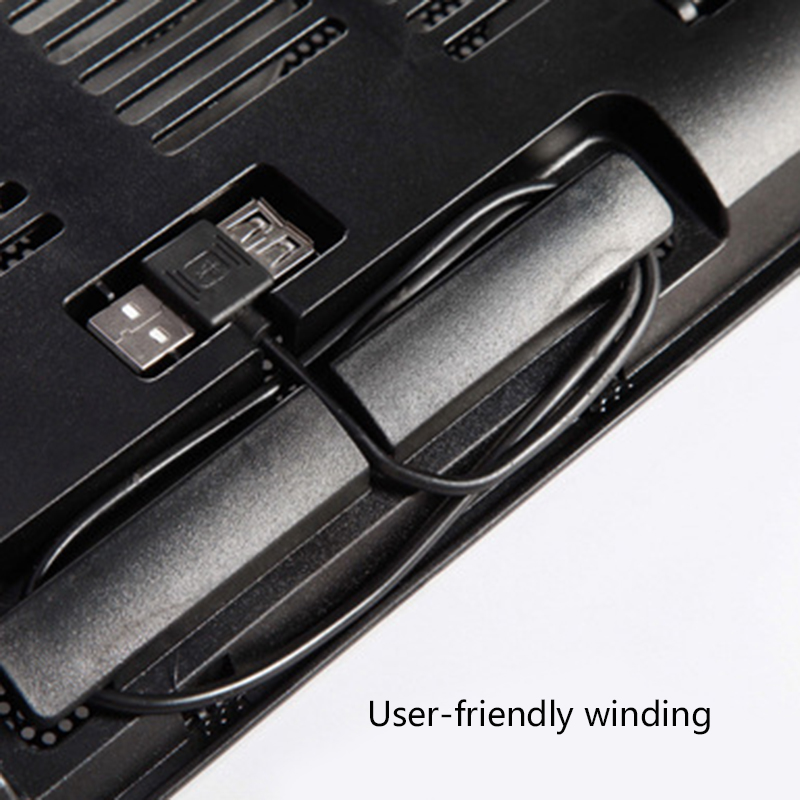 14 inch Notebook Cooler 5v USB External Laptop Cooling Pad Slim Stand High Speed Silent Fan Metal Panel