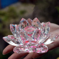 10CM Pink Quartz Crystal Lotus Flower Home Wedding Decoration Feng shui Crystals craft Souvenirs pietre naturali e minerali