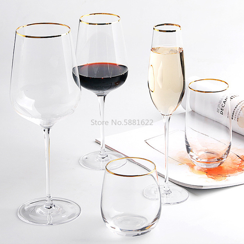 Light Luxury Phnom Penh Red Wine Glass Home Use Lead-free Crystal Glass Champagne Glass Hotel Goblet