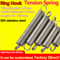 304 Stainless Steel Extension Coil Spring Wire Diameter 1.5mm Outer Diameter 15mm Ring Hook Tension Spring Pullback Spring