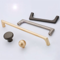 Zinc Alloy Gold Furniture Handle Solid Cabinet Pulls Drawer Knobs Kitchen Door Cupboard Handle Pulls Modern Furniture Hardware