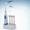 Deantal 1 Set Electric Toothbrush Oral Hygiene Rotating Anti Slip with 4 Soft Bristles Automatic Toothbrush Powerful Cleaning