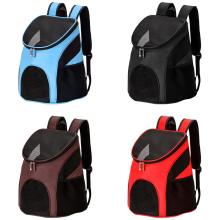 Breathable Pets Carrier Backpack Outdoor Dog Double Shoulder Backpack Carrier Bag Travel Front Bag Mesh Rucksack Dogs Knapsack