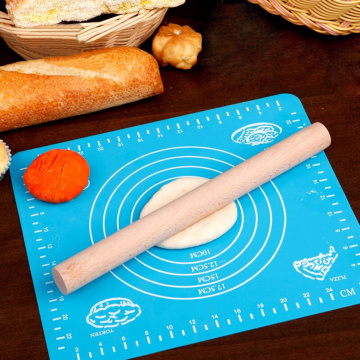 Feiqiong Silicone Baking Rolling Pin Solid Flour Rolling Scale Mat Kneading Dough Pad Baking Pastry Rolling Pin Accessories 2020