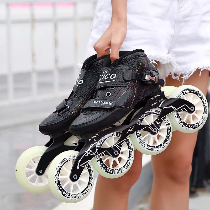 Advance adults inline speed skates shoes racing skating patines for MPC for powerslide 6-layers carbon fiber EUR 30-46