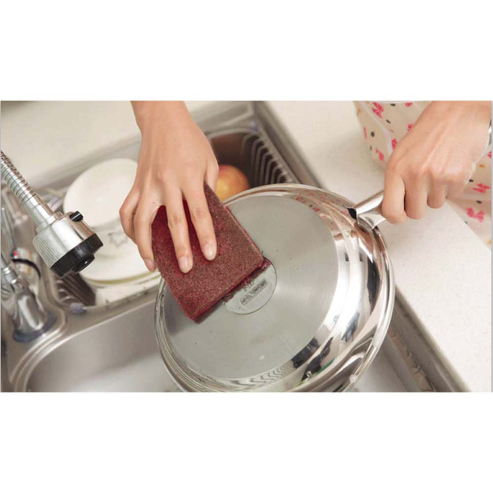 1PCS 15x10x0.9cm Kitchen Cleaning Emery Scouring Cloth Pad Cleaning Pot Bowl Wash Dish Clean Home Kitchen Tools Magic Sponge