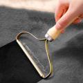 Portable Manual Lint Remover Woolen Coat Shaving Device Clothes Trimmer Machine Pruning Simple Wooden Timmer Wool Hair Sweaters