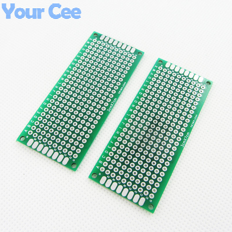 5pcs 3X7cm 3*7cm Double Side Prototype pcb Breadboard Universal for Arduino 1.6mm2.54mm Practice DIY Electronic Kit Tinned HASL