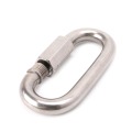 1pc Stainless Steel Screw Lock Climbing Gear Carabiner Quick Links Safety Snap Hook
