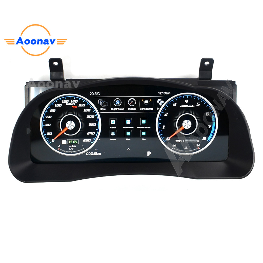 Android 9.0 Car LCD Meter instrument dashboard screen GPS Navigation For Toyota Highlander 2015-2019 Multimedia player head unit