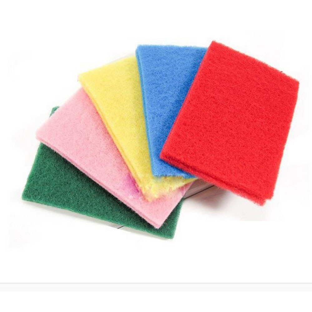 10pcs NEW Kitchen Home Scouring Scour Scrub Cleaning Pads Random Color 1set Sponges Brush