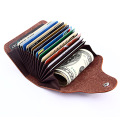 1pc New Leather Card Holder Sticker Men Portable Wallet Business ID Card Case Holder Bank Credit Card Purse Women's Storage Bags