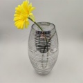Wholesale Clear And Silver Glass Vase