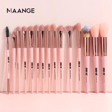 MAANGE New 15 Pcs Makeup Brushes Set Foundation Eyeshadow Foundation Blush Cosmetic Brush Kit Makeup Tools