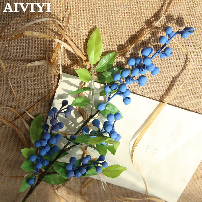 Artificial dried flowers small fresh Christmas berry fake flower arrangement home decoration wedding DIY artificiales