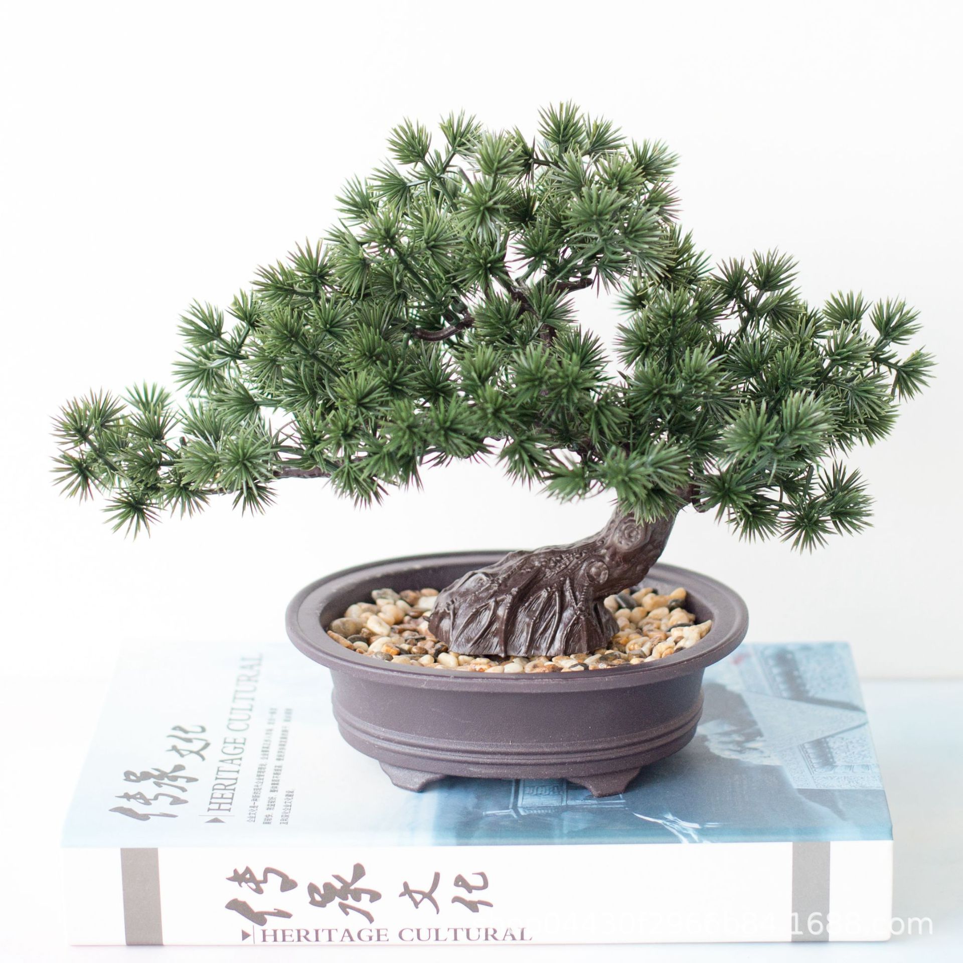 high quality Artificial Plants green Bonsai Tree Simulation Pine Needles Cypress Plants garden/desk/home living room decorations