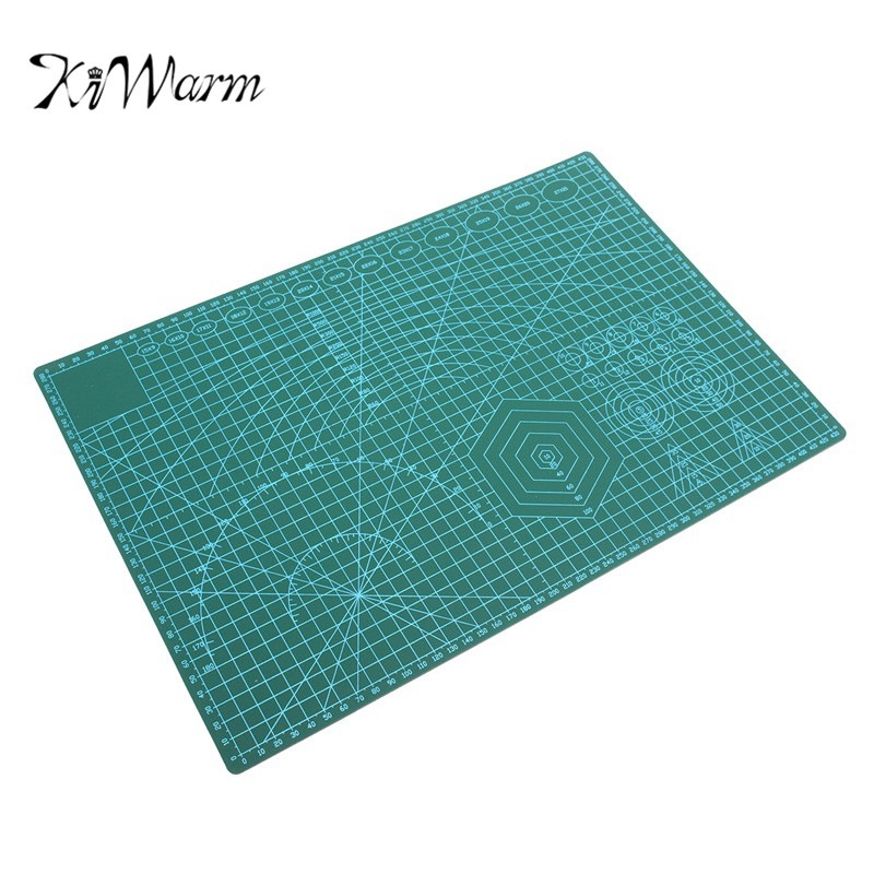 KiWarm Useful A3 Plastic Non Slip Professional Cutting Mat Patchwork Double Sided Cutting Plate for Leather Fabric Paper Craft