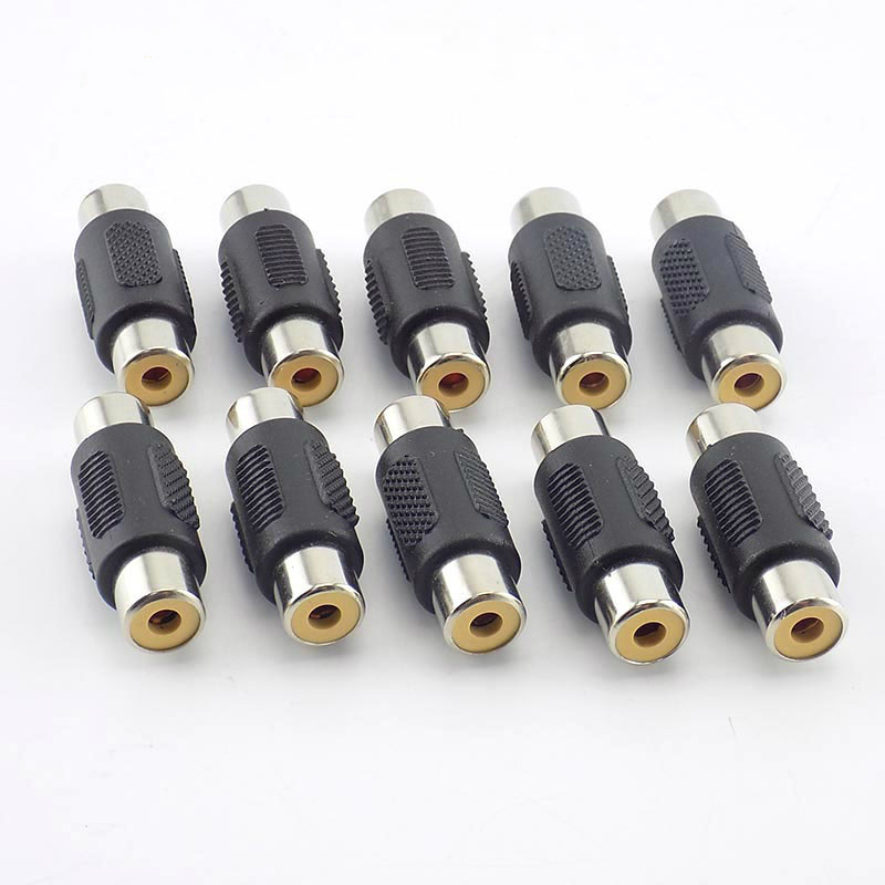 5pcs 10pcs RCA Female to Female Coupler Plug Audio Video Cable Jack Plug Adapter Converter RCA Male to Male Joiner Connector