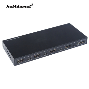 HDMI-compatible Type C KVM Switch Box 2/4 Port 4K Video Display USB C Switch KVM Splitter Box for Sharing Printer Keyboard Mouse